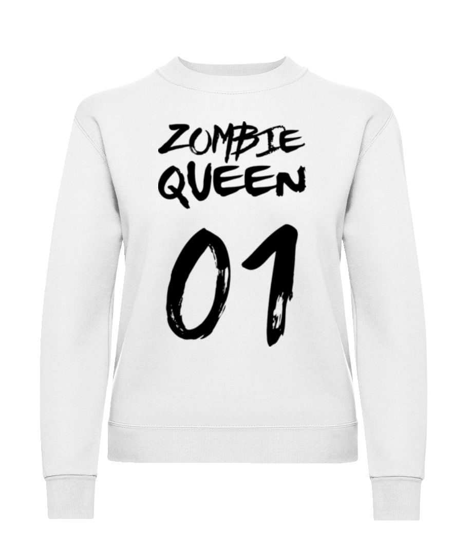 Aperçu: Zombie Queen - Sweatshirt Femme - Blanc - Devant