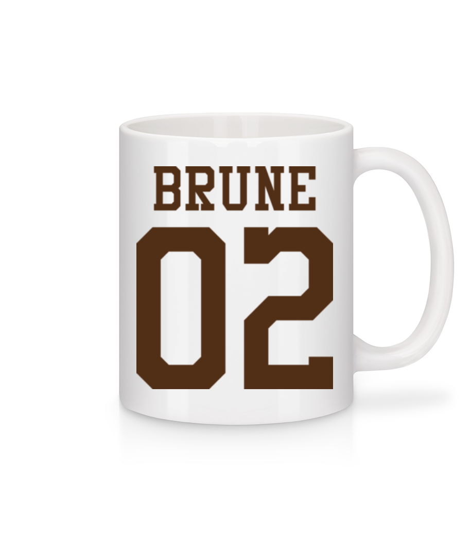 Brune 02 · Mug en céramique blanc