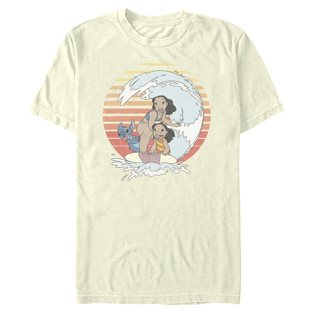 Aperçu: Disney Classics - Lilo & Stitch - Skupina Groupt Shot - Homme T-shirt - Crème - Devant