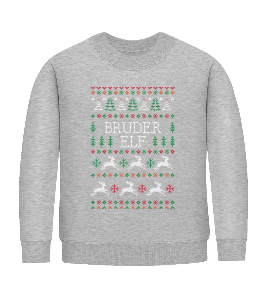 Vorschau: Bruder Elf - Kinder Pullover - Grau meliert - Vorne