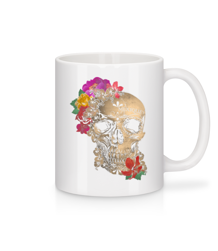 Crâne Mexique · Mug en céramique blanc