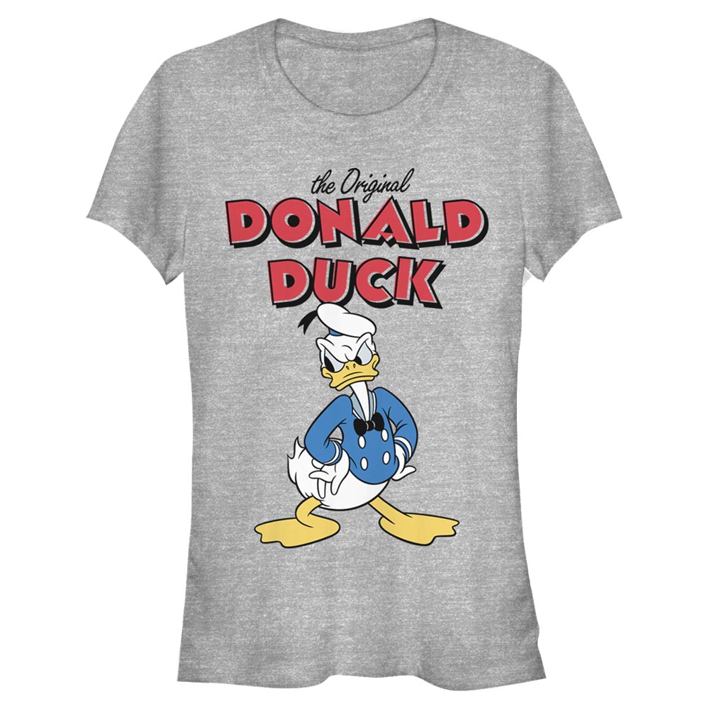 Aperçu: Disney - Mickey Mouse - Donald Duck Mad Donald - Femme T-shirt - Gris chiné - Devant