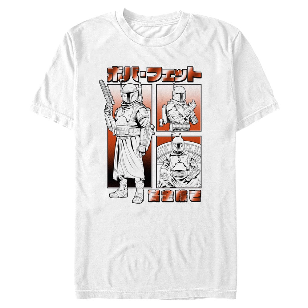 Aperçu: Star Wars - The Mandalorian - Boba Fett Boba Manga - Homme T-shirt - Blanc - Devant