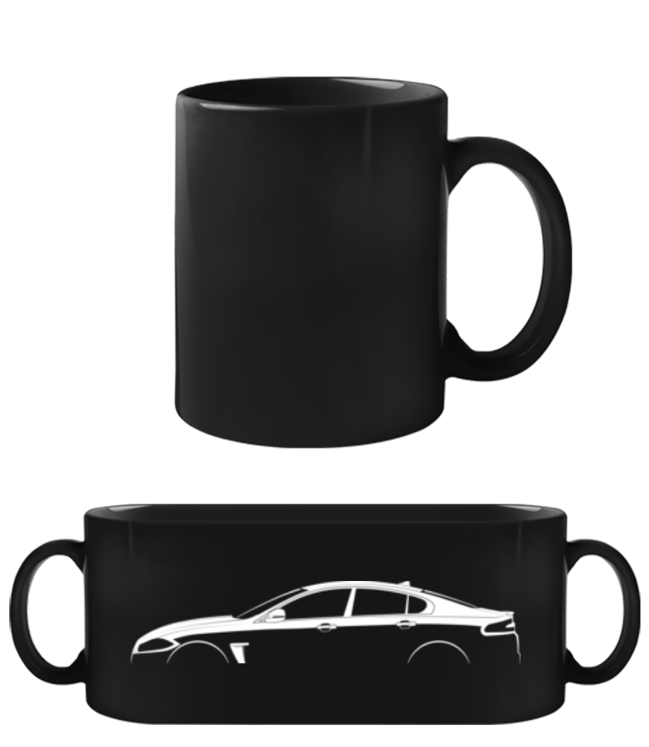 'Jaguar XFR (X250)' Silhouette · Tasse Noire