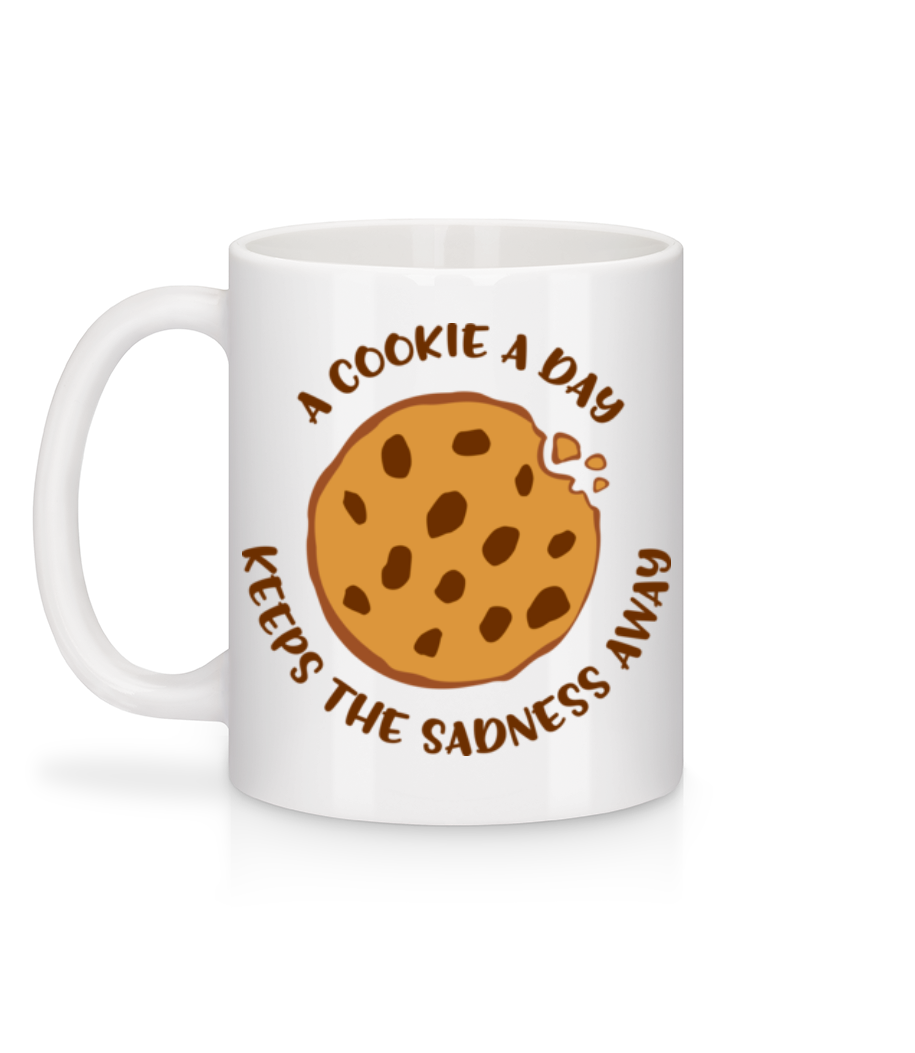 A Cookie A Day - Mug en céramique blanc - Blanc - Derrière