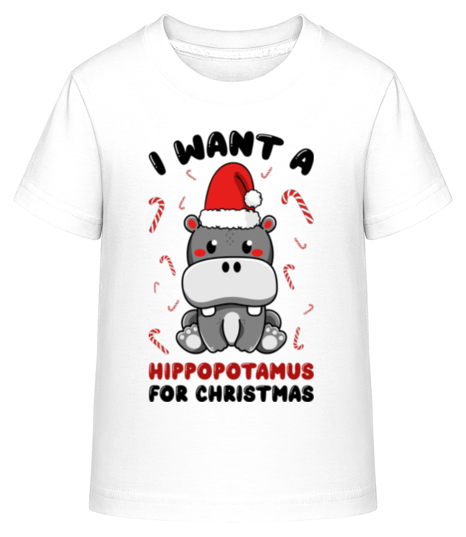 I Want A Hippo For Christmas · T-shirt shirtinator Enfant