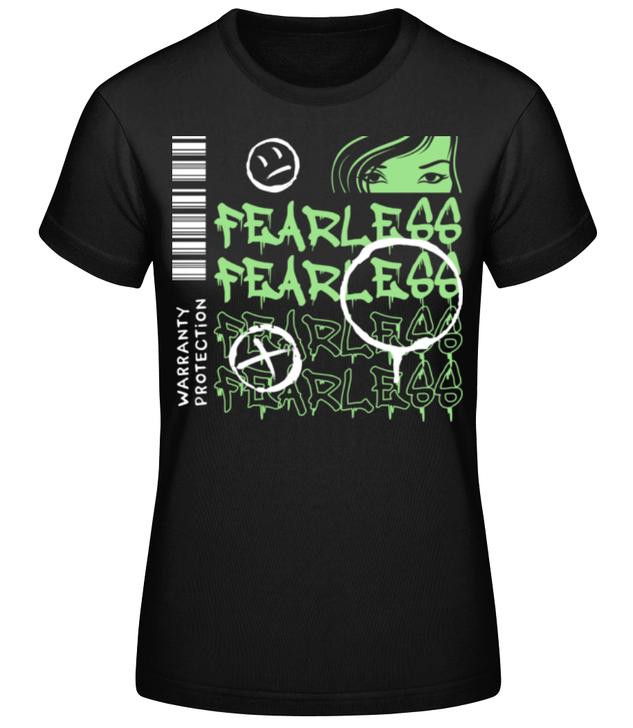 Fearless - Frauen Basic T-Shirt - Schwarz - Vorne