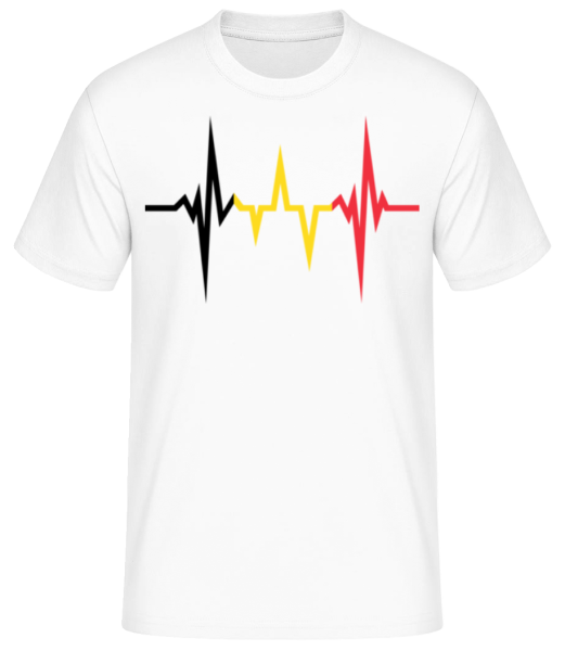 Bruxelles Belgique Drapeau BPM - T-shirt standard Homme - Blanc - Devant