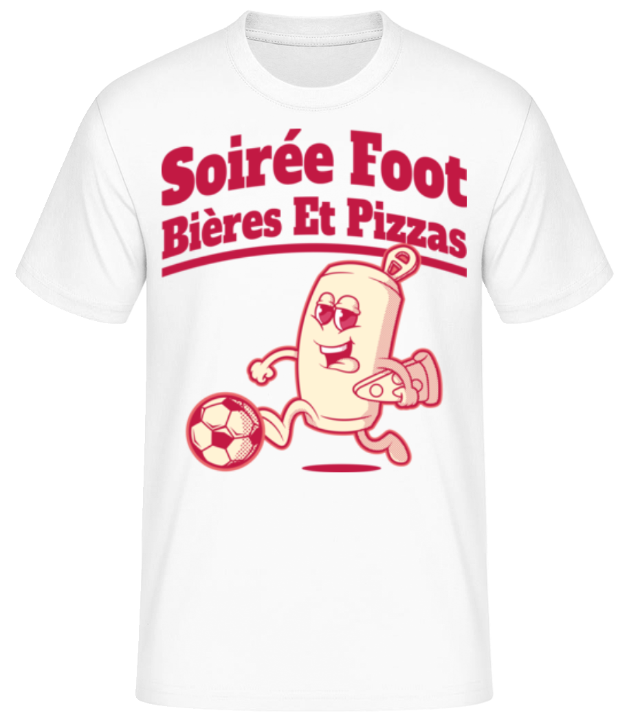 Soirée Foot Bières Et Pizzas · T-shirt standard Homme
