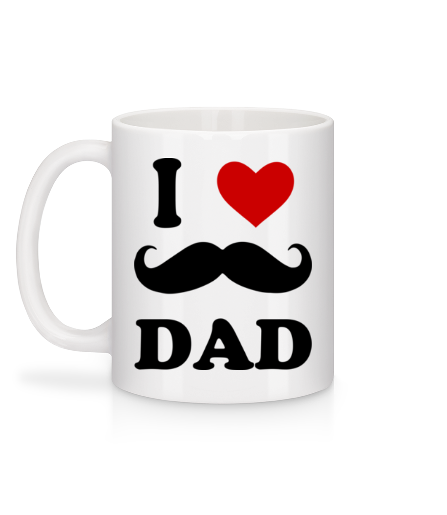 Aperçu: I Love Dad - Mug en céramique blanc - Blanc - Derrière