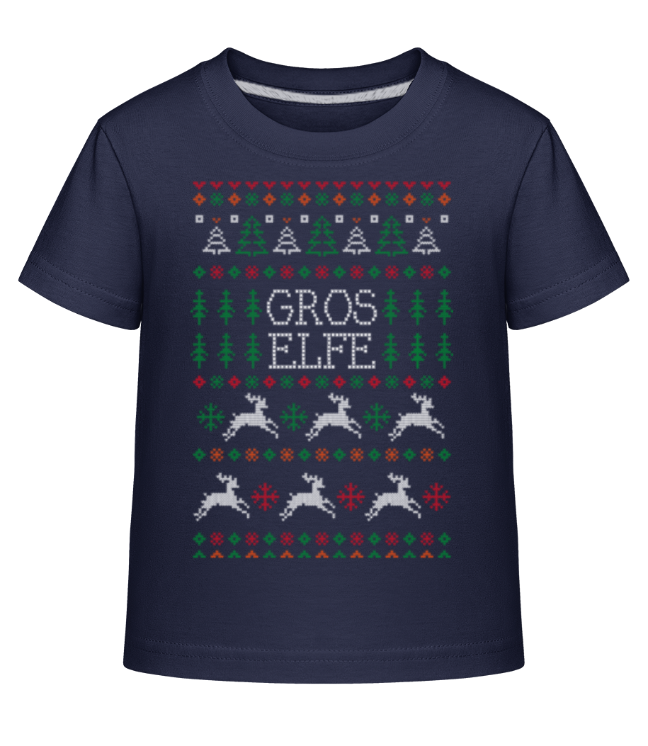 Aperçu: Gros Elfe - T-shirt shirtinator Enfant - Bleu marine - Devant