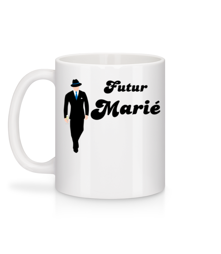 Futur Marié - Mug en céramique blanc - Blanc - Derrière