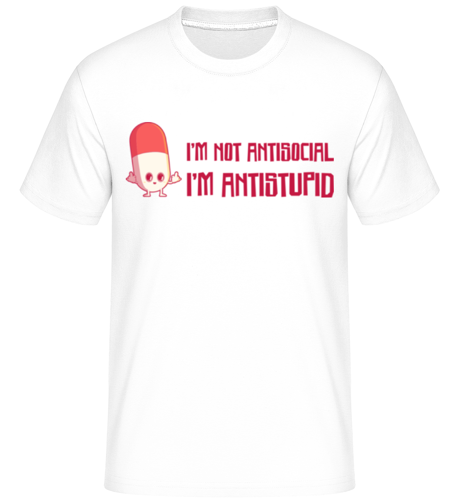 Aperçu: Antistupid -  T-Shirt Shirtinator homme - Blanc - Devant