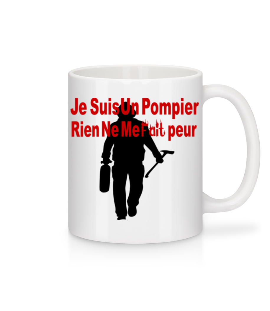 Je Suis Pompier · Mug en céramique blanc