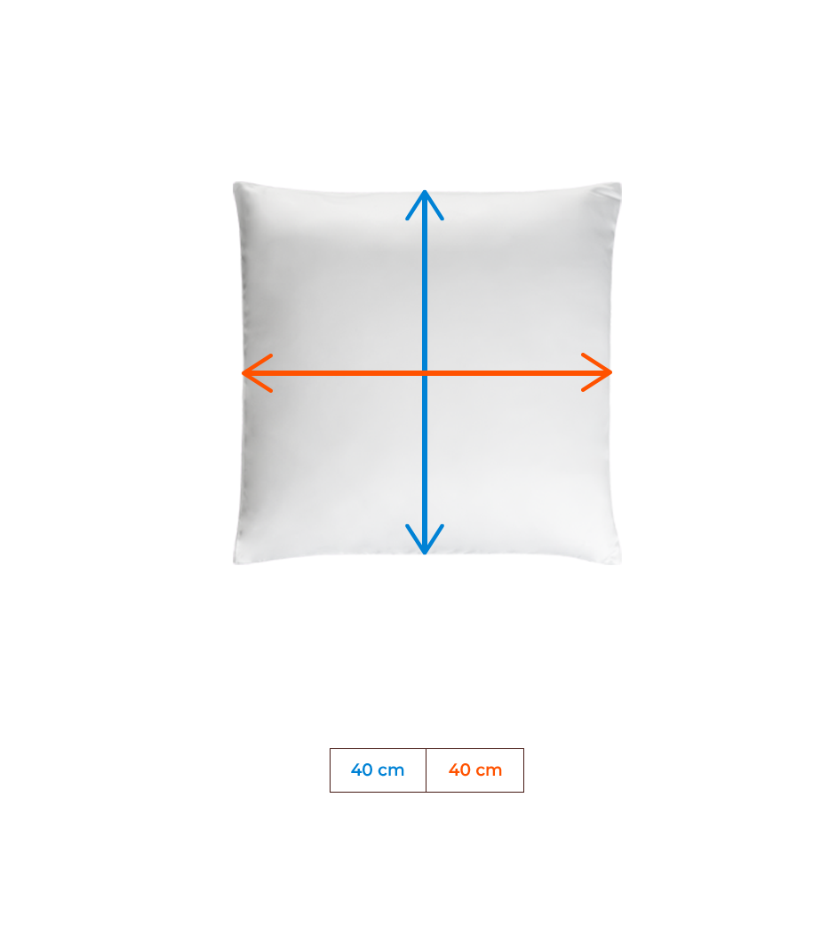 Aperçu: Her King - Coussin - Tableau des tailles