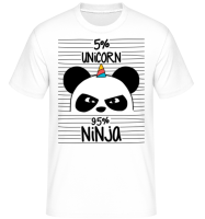 5% Unicorn 95% Ninja -  Shirtinator Men's T-Shirt - White - Front 5% Unicorn 95% Ninja -  Shirtinator Men's T-Shirt - White - Front