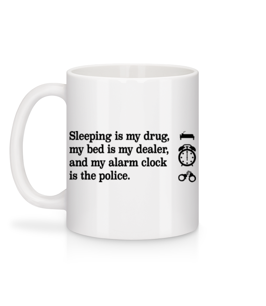 Aperçu: Sleeping Is My Drug - Mug en céramique blanc - Blanc - Derrière