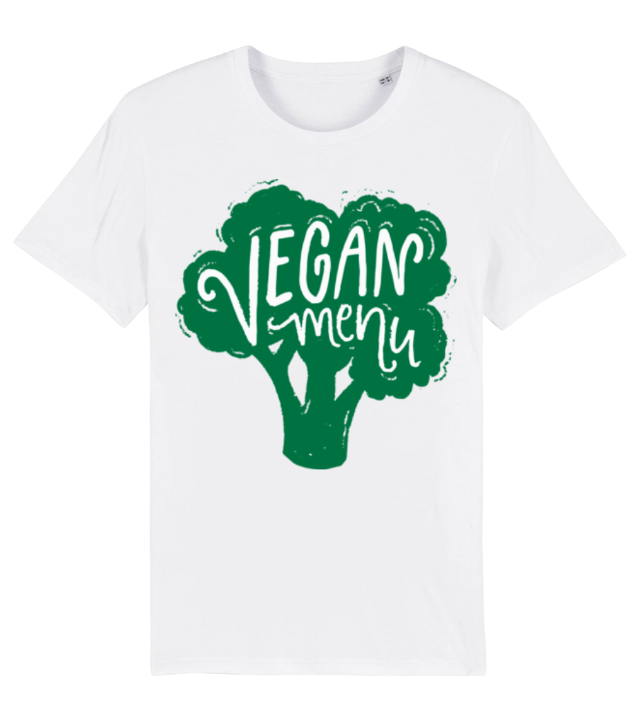 Aperçu: Vegan Menu - T-shirt bio Homme Stanley Stella 2.0 - Blanc - Devant