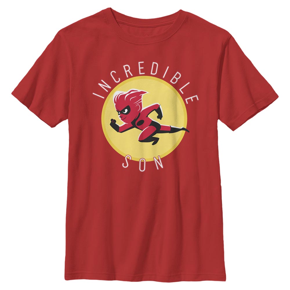 Aperçu: Pixar - Les Indestructibles - Dash Incredible Son Circle - Enfant T-shirt - Rouge - Devant