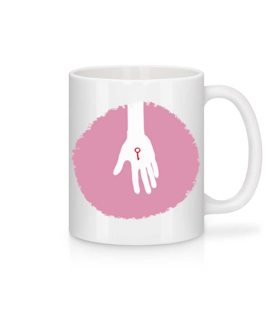 Main Avec Une Clé · Mug en céramique blanc