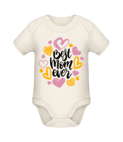Best Mom Ever - Body manches courtes bio - Crème - Devant