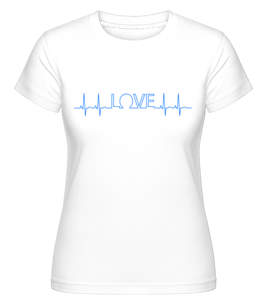 Love Heartbeat -  T-shirt Shirtinator femme - Blanc - Devant