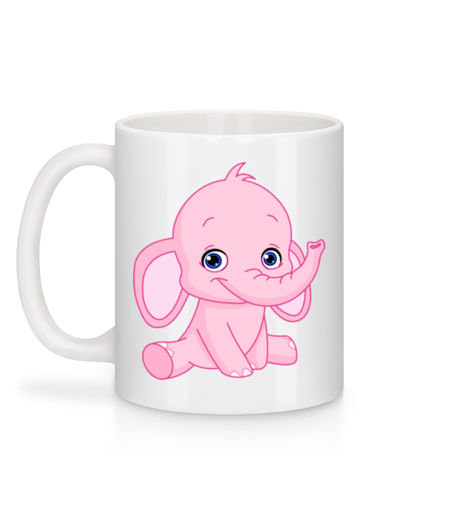 Aperçu: Éléphant Comic - Mug en céramique blanc - Blanc - Derrière