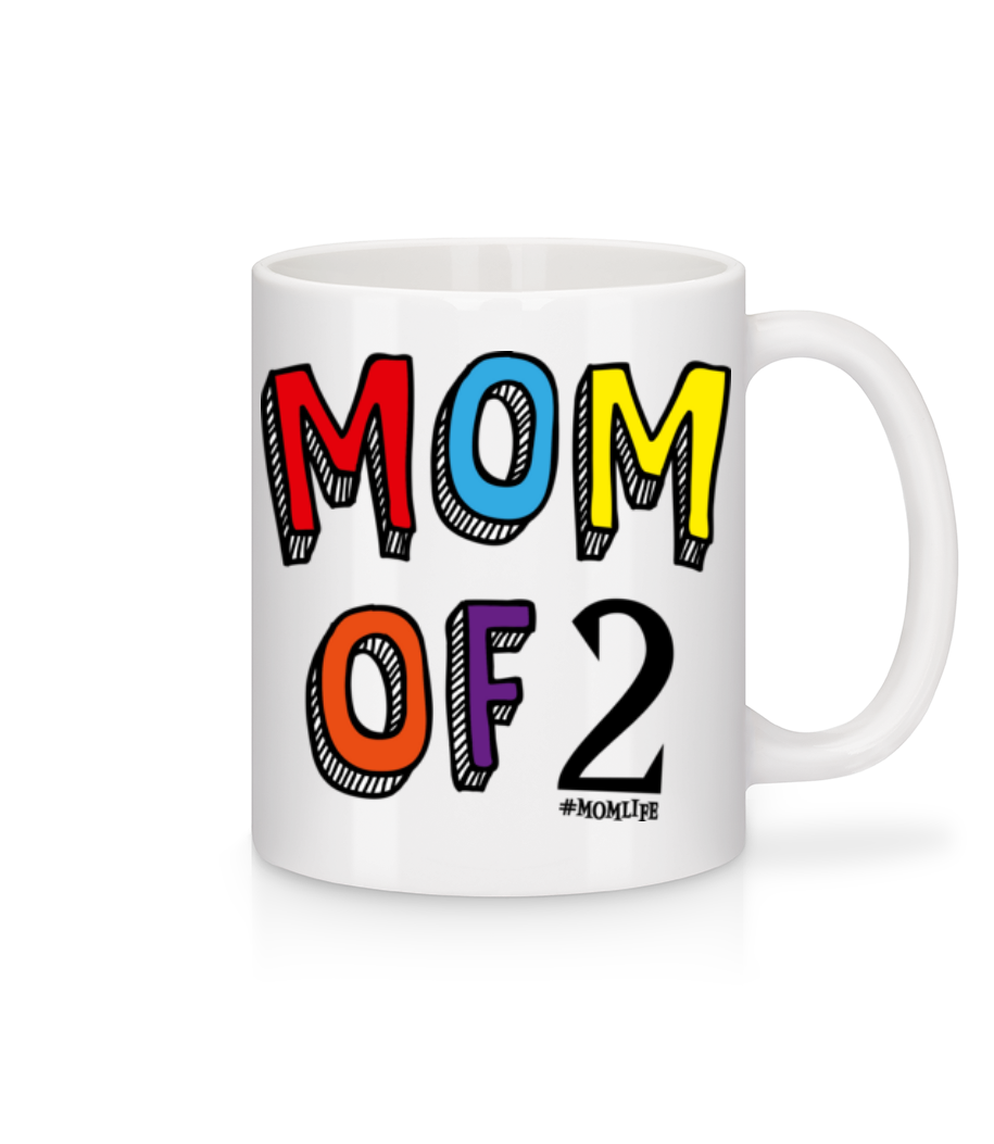 Mom Of 2 Momlife · Mug en céramique blanc