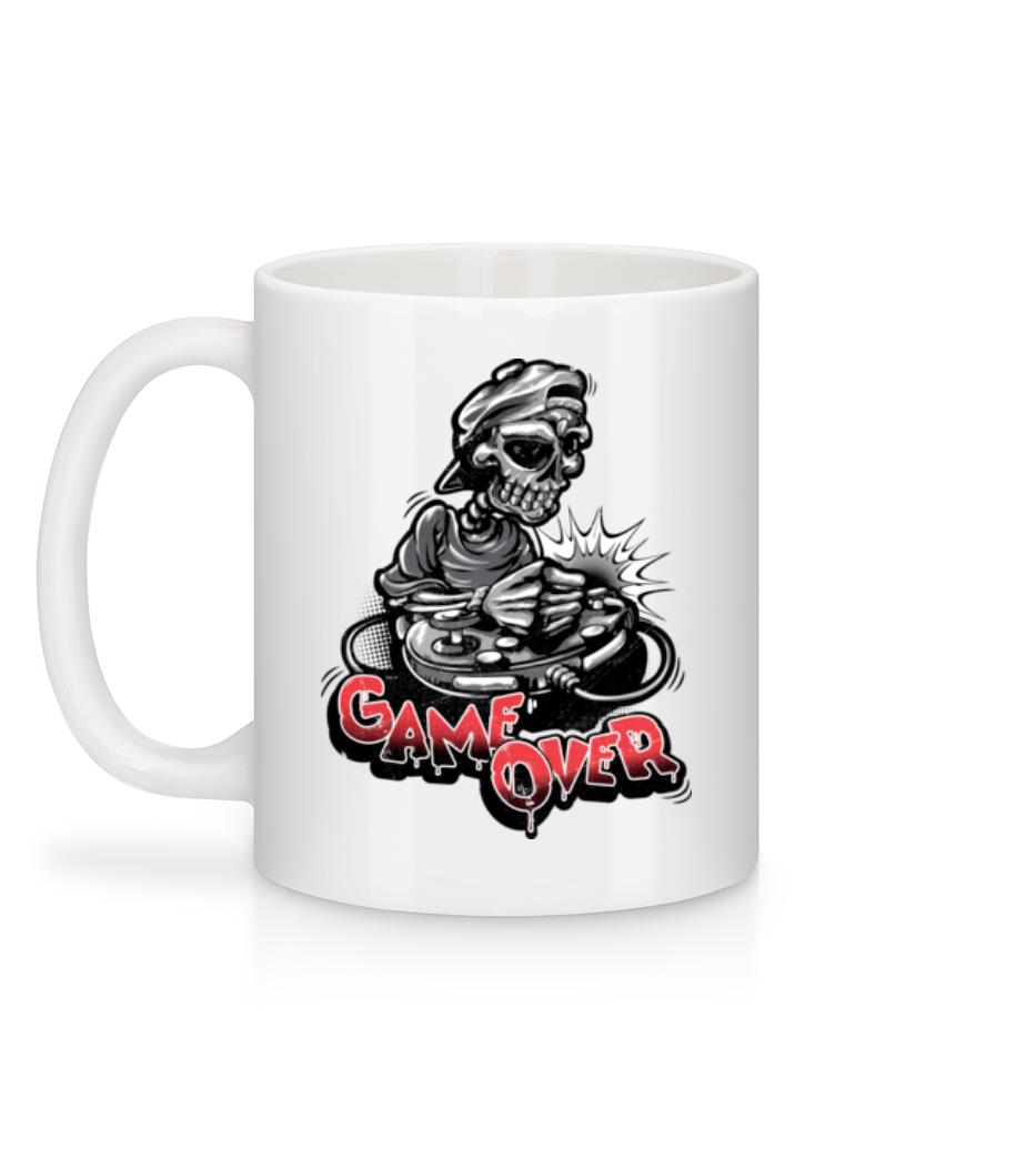 Game Over Skeleton - Mug en céramique blanc - Blanc - Derrière