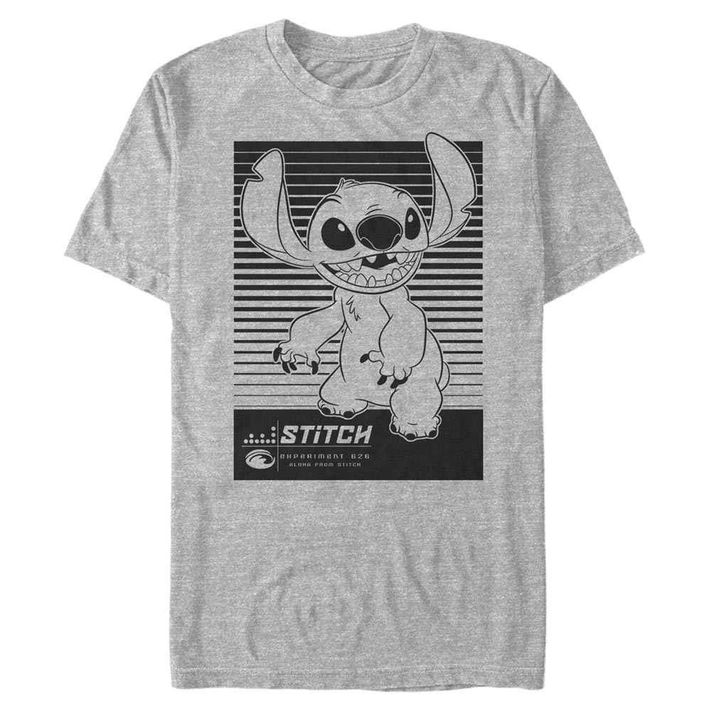 Disney Classics - Lilo & Stitch - Lilo & Stitch Stitch Liner - Homme T-shirt - Gris chiné - Devant