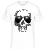 Skull Of Nails -  Shirtinator Men's T-Shirt - White - Front Skull Of Nails -  Shirtinator Men's T-Shirt - White - Front
