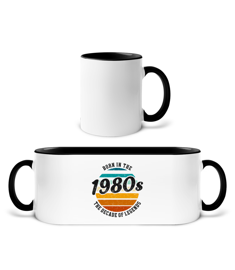 1980 The Decade Of Legends · Mug bicolore en céramique - intérieur de couleur
