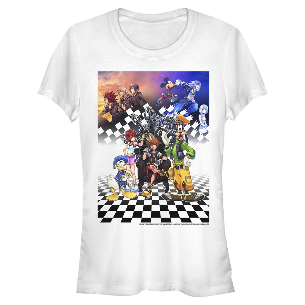 Disney - Kingdom Hearts - Photo de groupe Group Checkers - Femme T-shirt