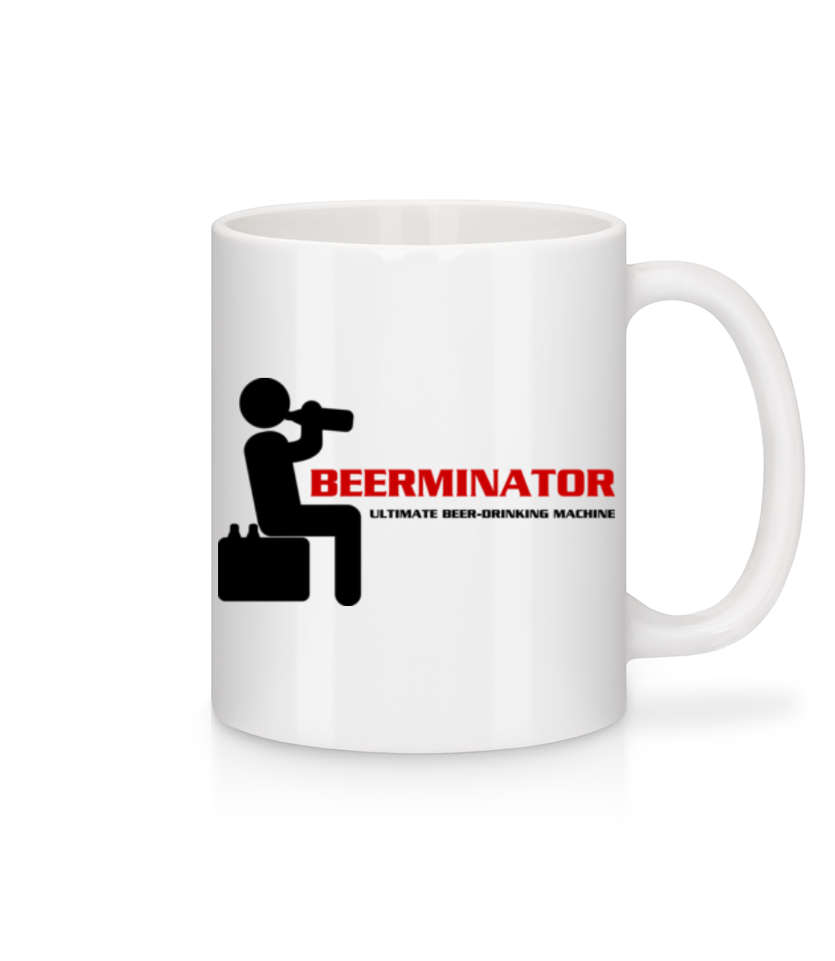 Beerminator · Mug en céramique blanc