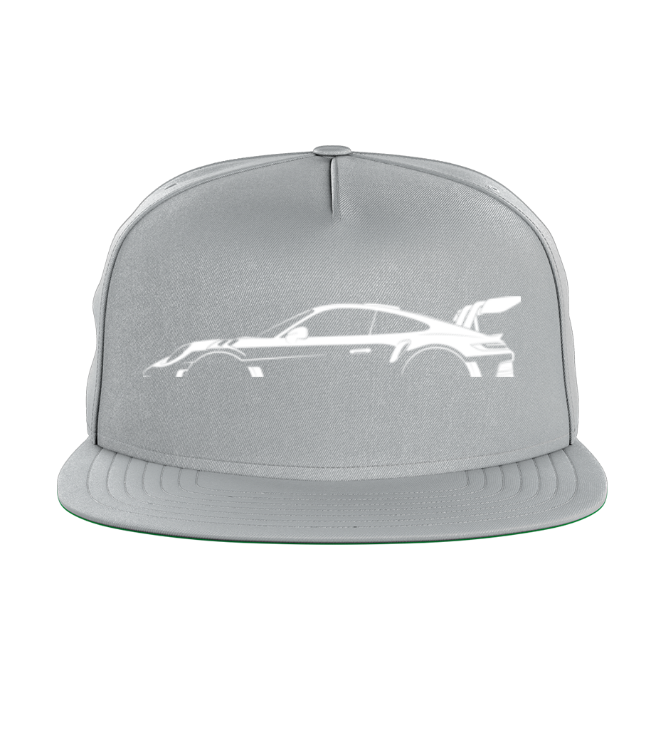 Aperçu: 'Porsche 911 GT3 RS (992)' Silhouette - Casquette snapback - Gris - Devant
