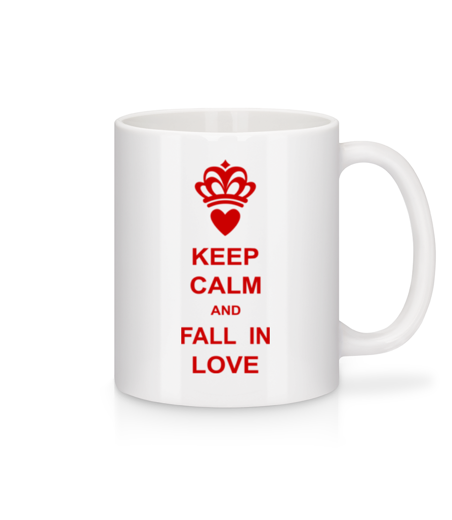 Keep Calm And Fall In Love · Mug en céramique blanc