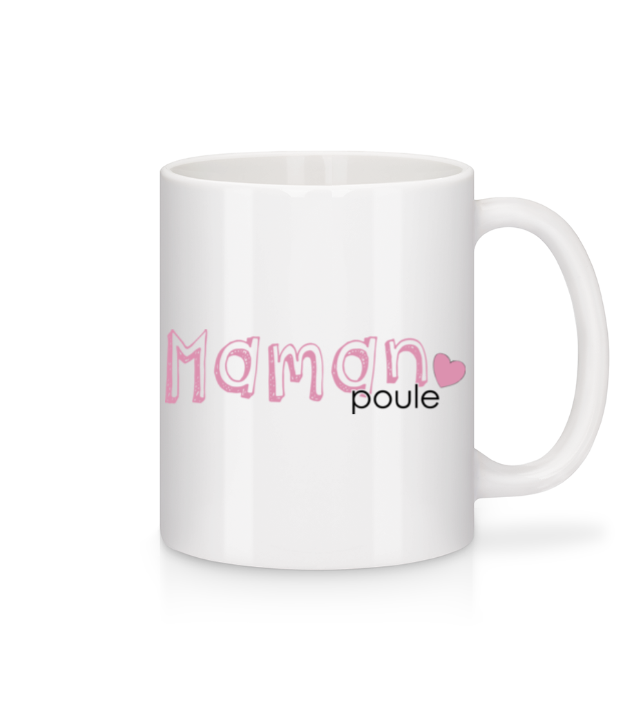 Maman Poule · Mug en céramique blanc