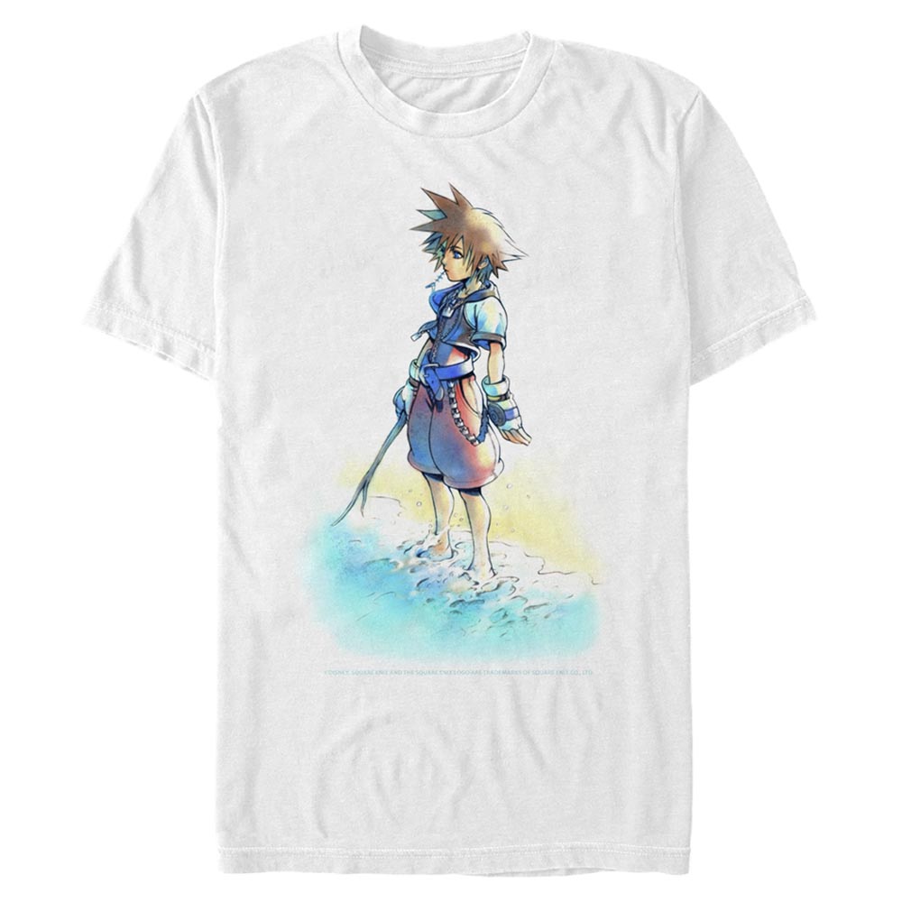 Aperçu: Disney - Kingdom Hearts - Sora Beach - Homme T-shirt - Blanc - Devant