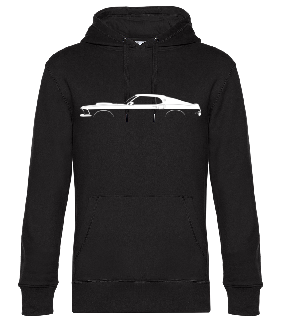 'Ford Mustang Boss 429 1969' Silhouette - Sweat à capuche premium Unisexe - Noir - Devant