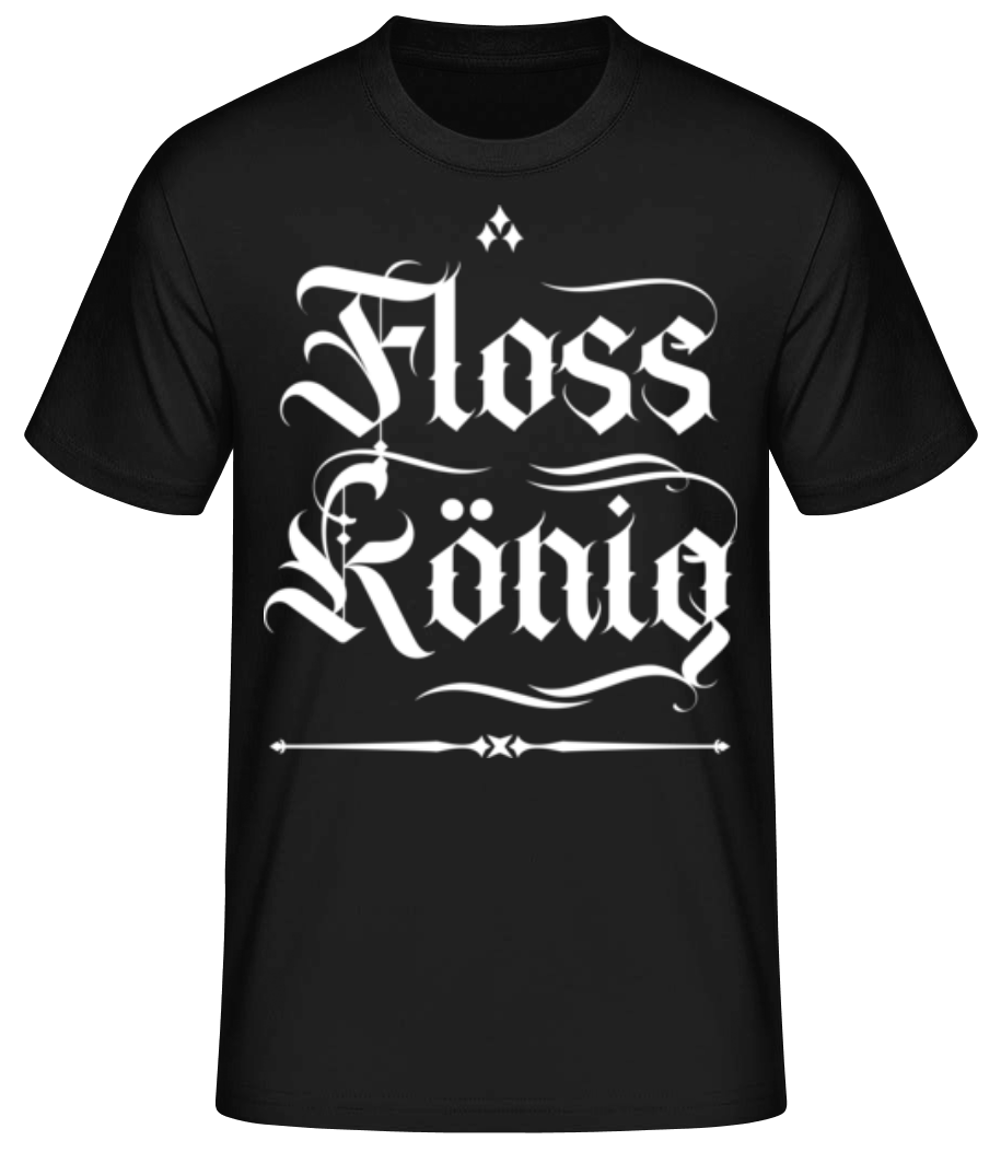 Vorschau: Floss König - Männer Basic T-Shirt - Schwarz - Vorne