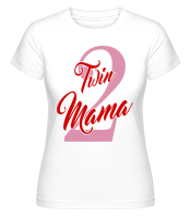 Twin Mama -  Shirtinator Women's T-Shirt - White - Front