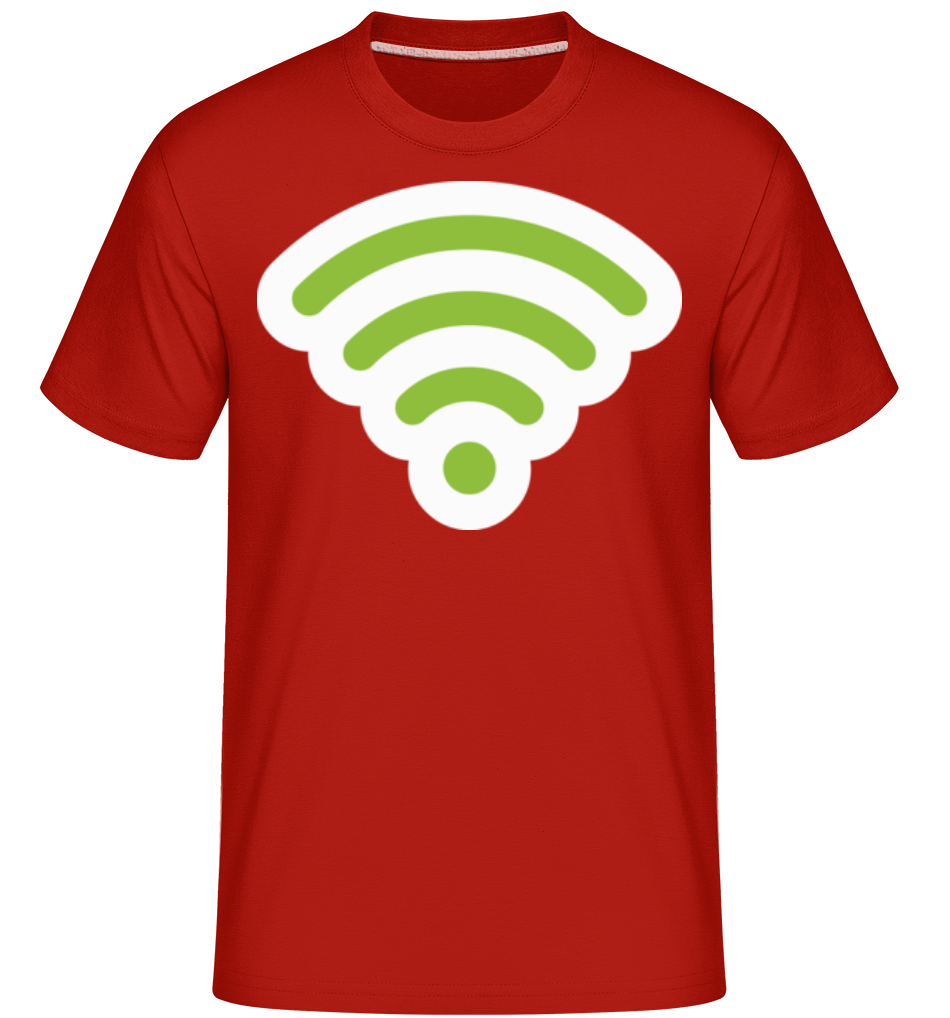 Wlan Icon Green -  T-Shirt Shirtinator homme - Rouge - Devant