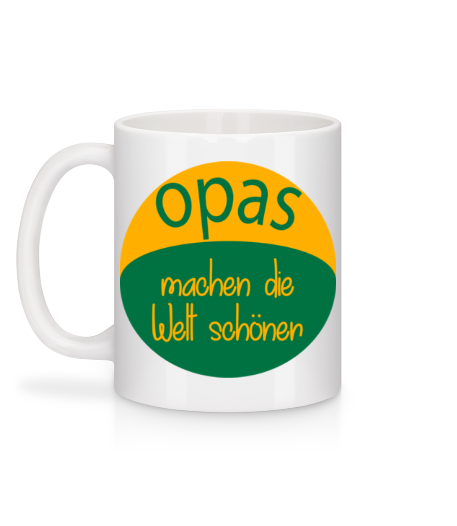 Opas Machen Die Welt Schöner - Tasse - Weiß - Hinten