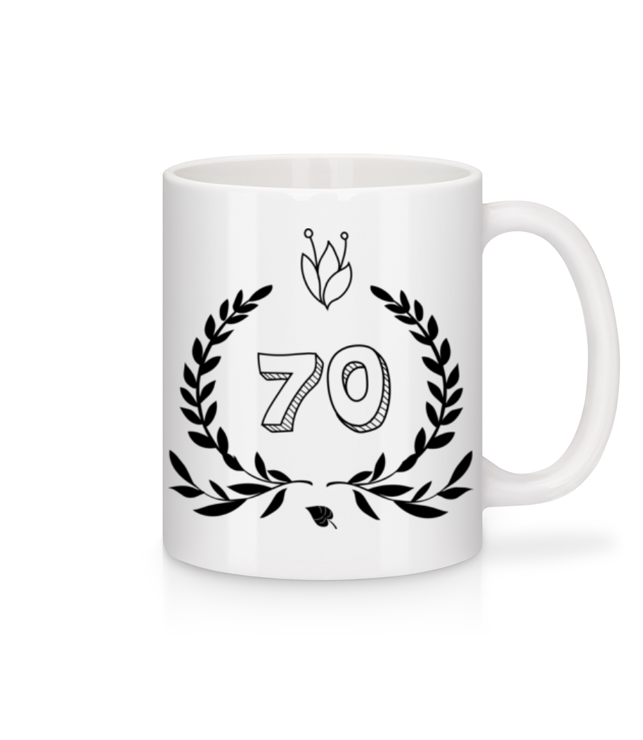 Anniversaire Des Années 70 - Mug en céramique blanc - Blanc - Devant