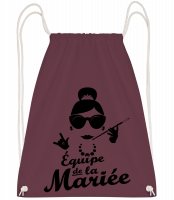 Équipe De La Mariée - Sac à dos Drawstring - Bordeaux - Vorn