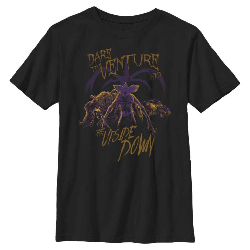 Netflix - Stranger Things - Demogorgon Upside Down Venture - Halloween - Enfant T-shirt - Noir - Devant