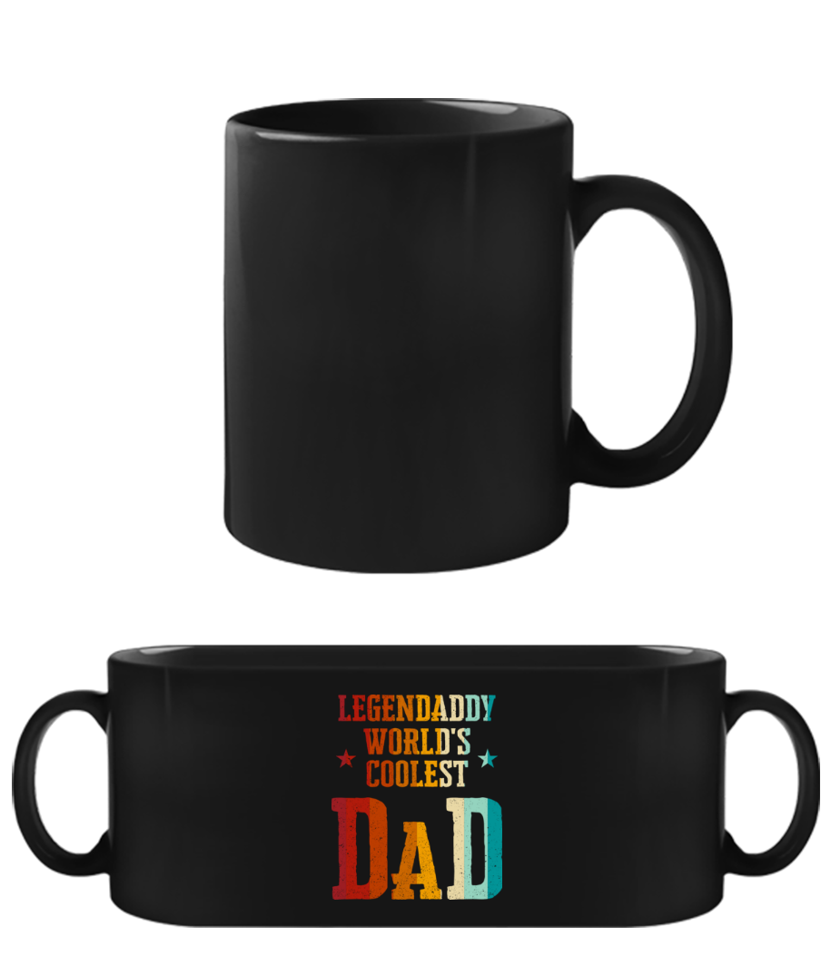 Worlds Coolest Dad - Tasse Noire - Noir - Devant