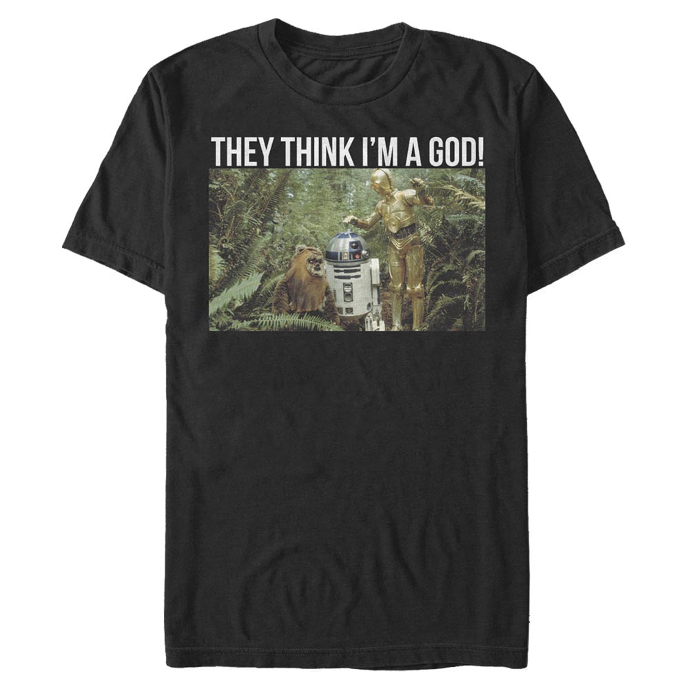 Aperçu: Star Wars - Skupina C3PO God - Homme T-shirt - Noir - Devant