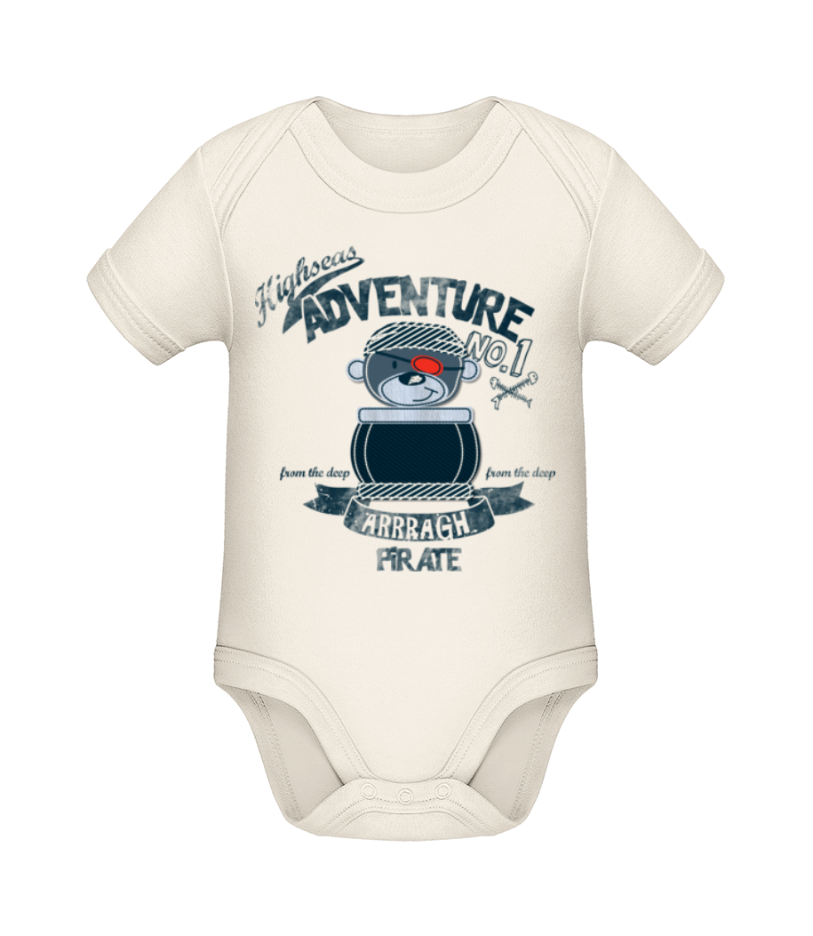 Pirate Teddy Adventure · Body manches courtes bio