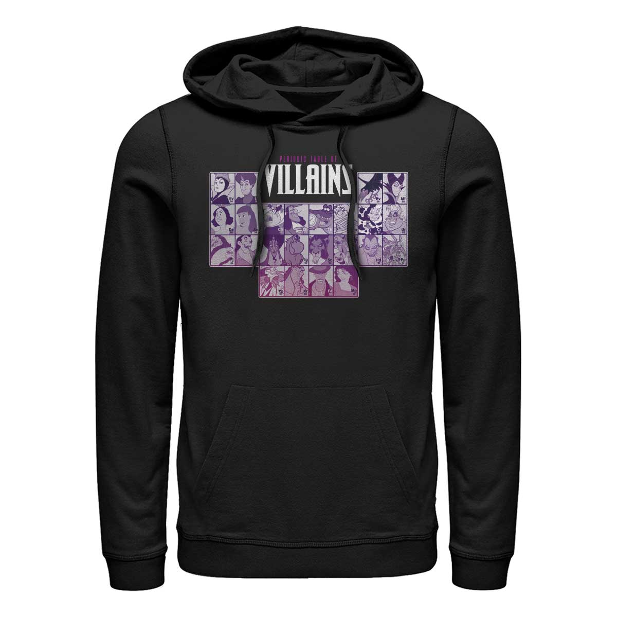 Disney - Les Méchants Disney - Photo de groupe Periodic Villains - Unisex Sweat à capuche